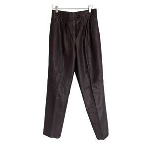 Vintage Maquette Brown 100% Leather Pants size 14